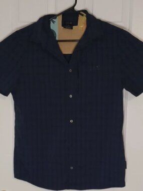 Jack Wolfskin Shirt Sz 50 52 At Home Outdoors UV Shield Blue Plaid Button Up